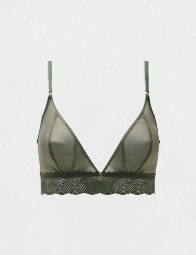 Soft bra khaki green women