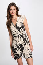 Printed fitted mini dress multicolor women