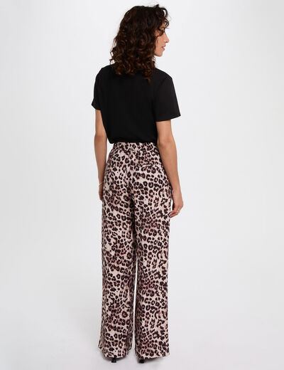 Fluid straight trousers multicolor women
