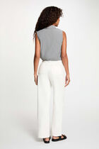 Sleeveless tie-front shirt black women