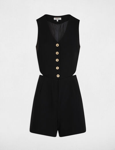 Sleeveless playsuit black women