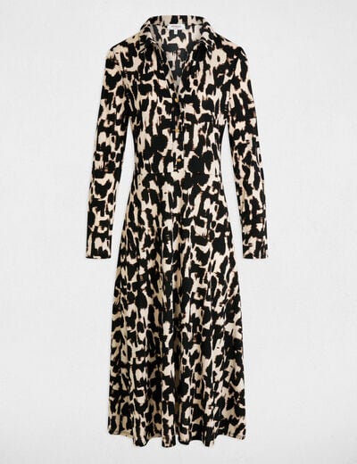 Printed maxi straight dress multicolor women