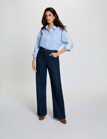 Striped long-sleeved shirt multicolor women