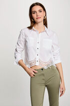 Long-sleeved shirt white women