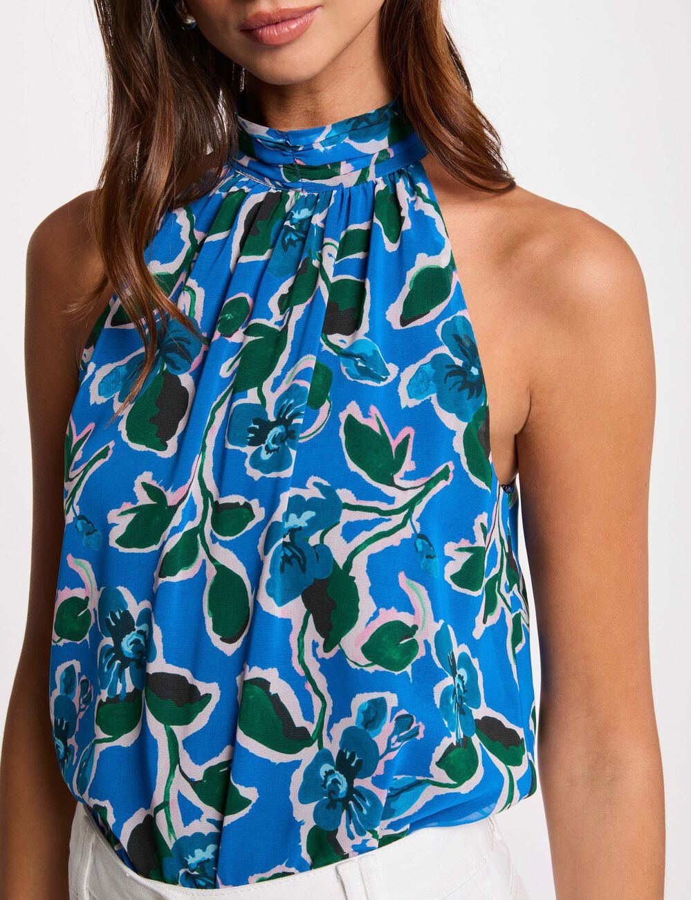 Blouse sans manches multicolore femme