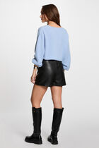 Jumper with V-neck blue women