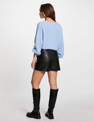 Jumper with V-neck blue women