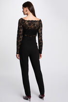 Peg trousers with darts black women