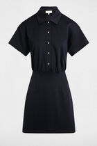 Robe courte ajustée bleu marine femme