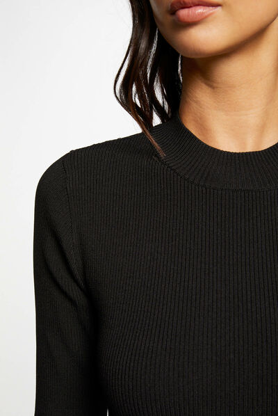 Waisted jumper dress with laced back black ladies'