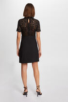 Fitted mini lace dress black women