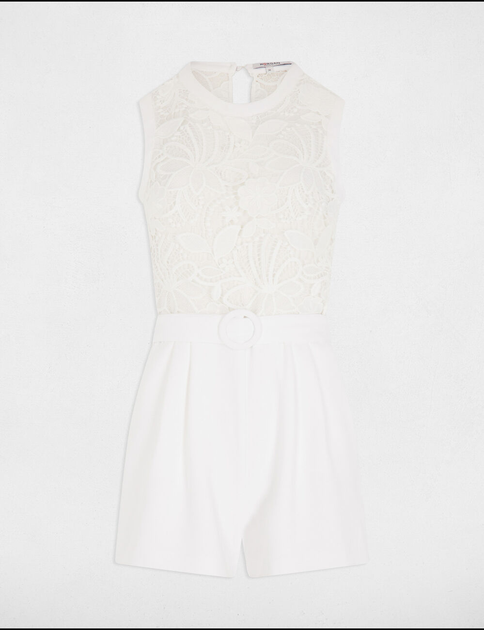 Laced playsuit white women