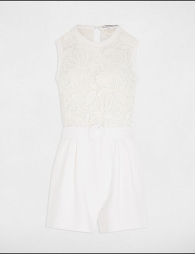 laced playsuit white women Laced playsuit white women