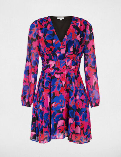 Waisted dress floral print multico ladies'