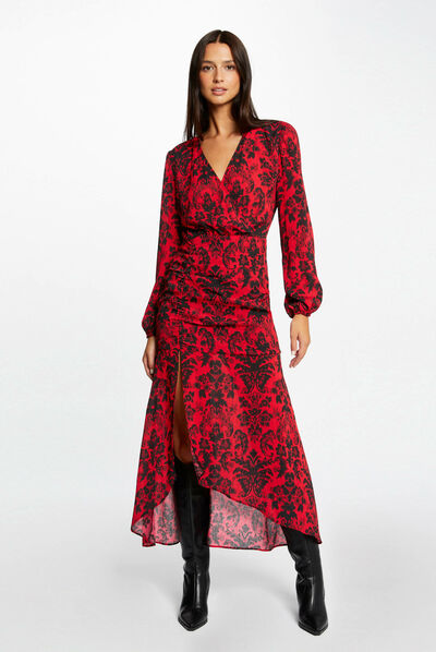 Maxi waisted dress paisley print multico ladies'