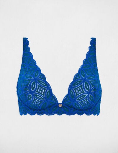 Underwired bra blue women
