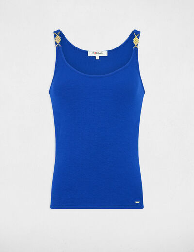 Vest top with thin straps electric blue ladies'