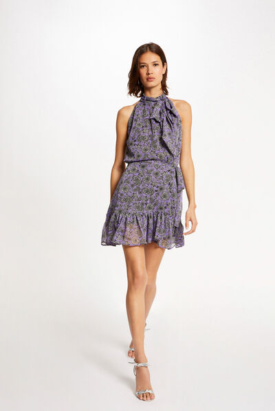 Straight skirt with paisley print parma ladies'