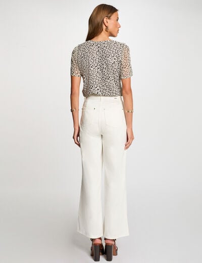 Short-sleeved blouse white women
