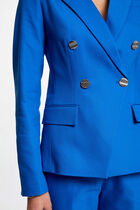 Double breasted blazer electric blue women