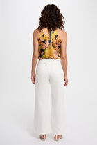Fluid top with high neck multicolor women
