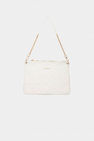 Quilted shoulder bag white ladies'