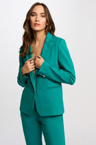 Short blazer turquoise blue women