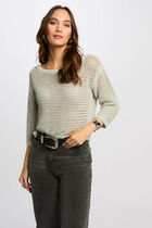 Jumper 3/4-length sleeves light green women