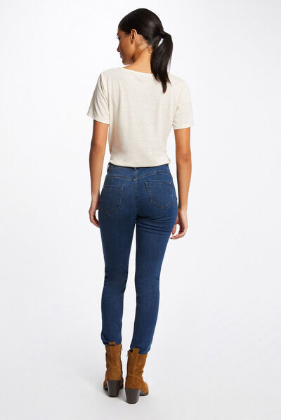 Standard waisted slim jeans stone denim ladies'