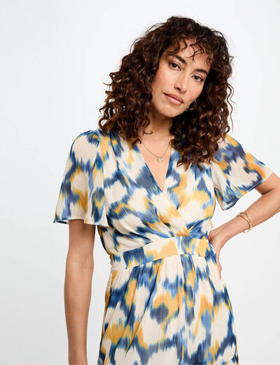 Printed maxi straight dress multicolor women