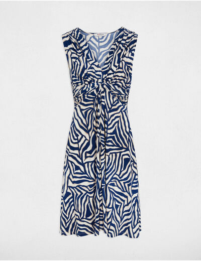 Printed fitted mini dress multicolor women