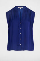 Sleeveless blouse electric blue women