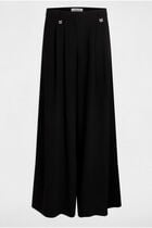 Pantalon large fluide noir femme