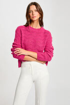 Long-sleeved jumper dark pink women