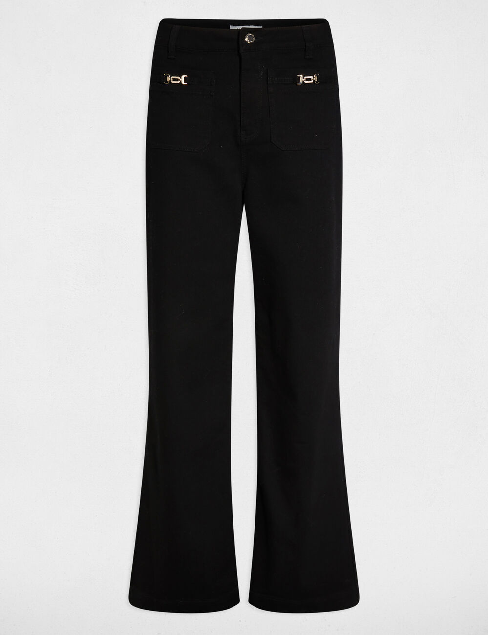 high waisted wide leg jeans black women High-waisted wide-leg jeans black women