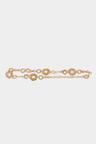 Hammered chain belt gold yellow women