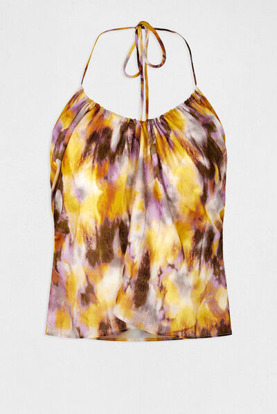 Bustier with straps abstract print multico ladies'