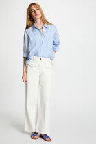 Striped long-sleeved shirt multicolor women