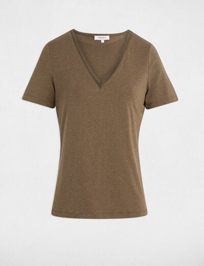 Short-sleeved t-shirt khaki green women