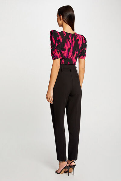 Short-sleeved t-shirt abstract print multico ladies'