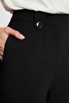High-waisted wide-leg trousers black women