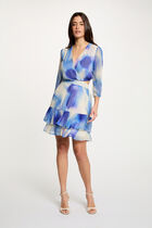 Fitted short dress multicolor women