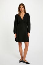 A-line mini dress black women