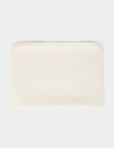 Scarf with polka dot print white women