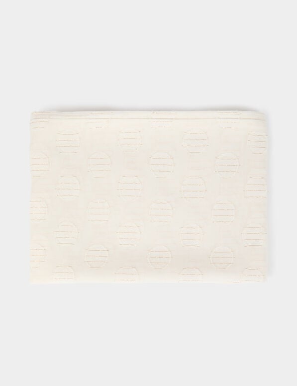 Scarf with polka dot print white women