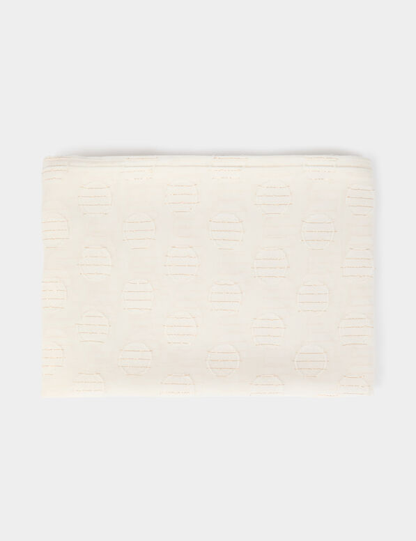 scarf with polka dot print white women Scarf with polka dot print white women