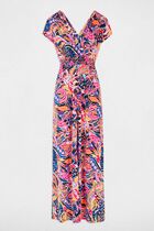Printed maxi straight dress multicolor women
