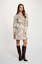 Satin short dress multicolor women