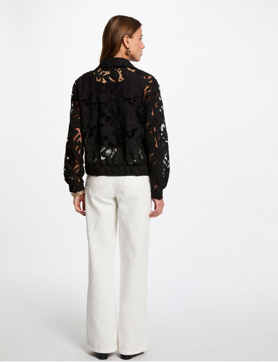 Short laced jacket black women
