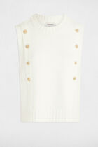 Sleeveless jumper white women